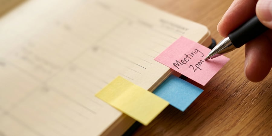 Desk diary showing landlord compliance deadlines